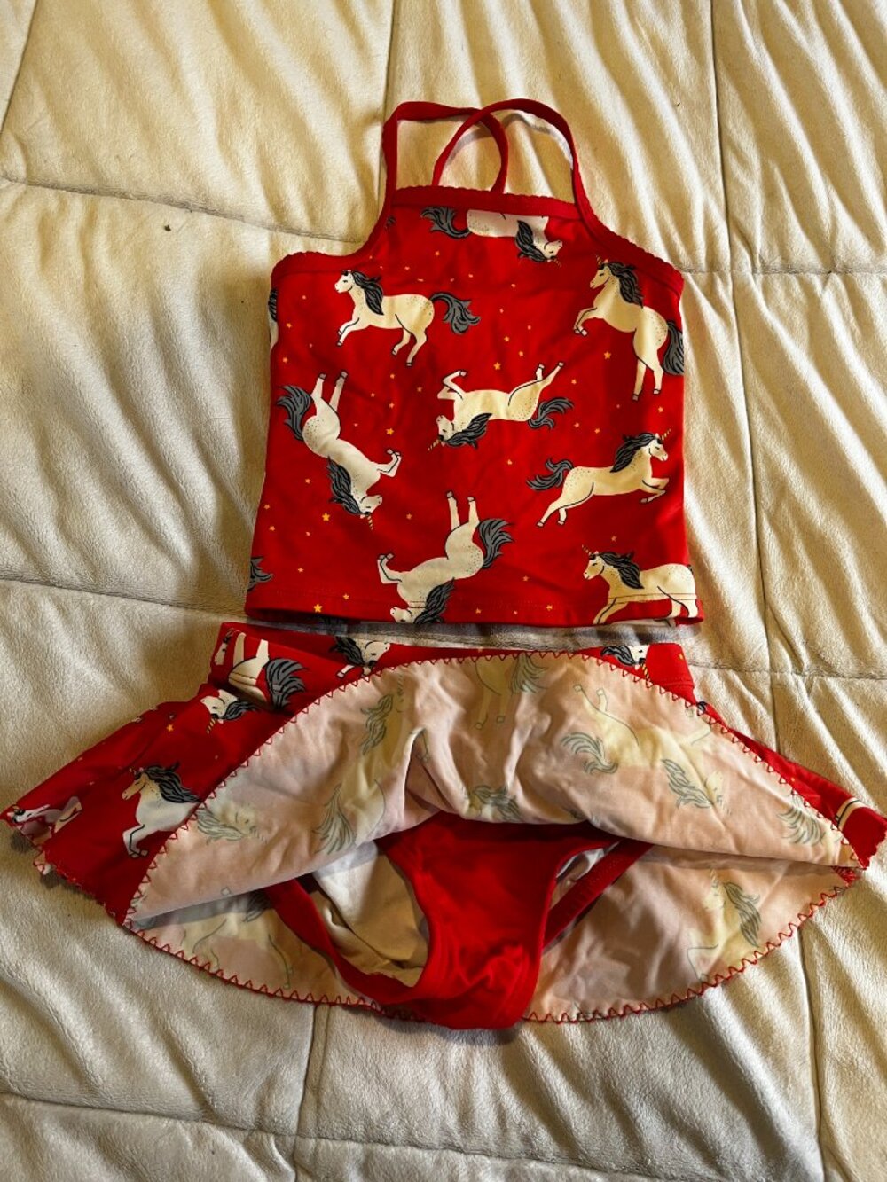 Hanna Andersson unicorn skirted swimsuit - Picture 2 of 5